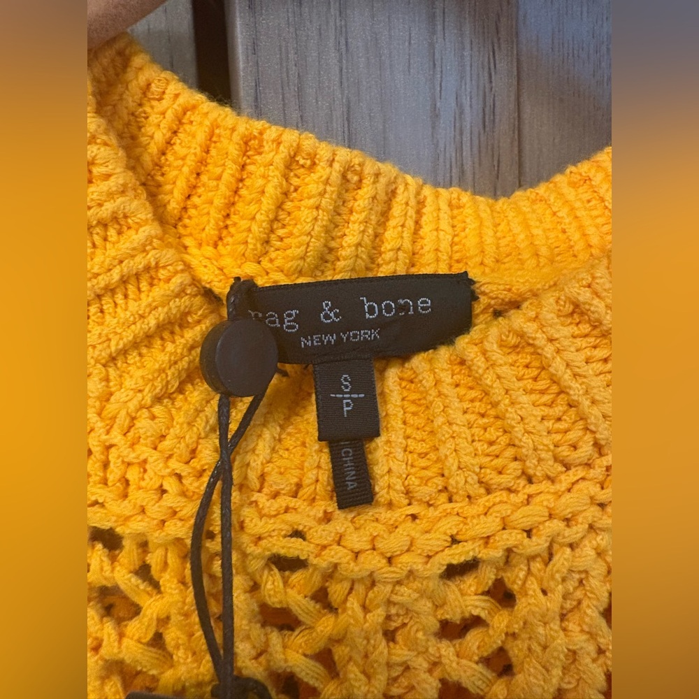 Rag & Bone deep yellow Renew sleeveless crew NWT - Picture 6 of 10